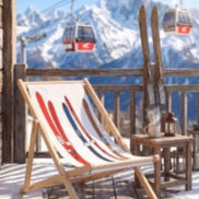 Holz Liegestuhl mit 4 verschiedenen Alpen Design