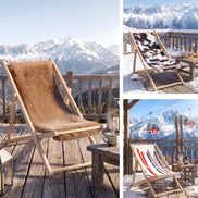 Holz Liegestuhl mit 4 verschiedenen Alpen Design