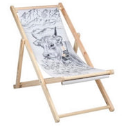 Holz Liegestuhl mit 4 verschiedenen Alpen Design