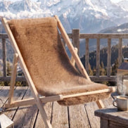 Holz Liegestuhl mit 4 verschiedenen Alpen Design
