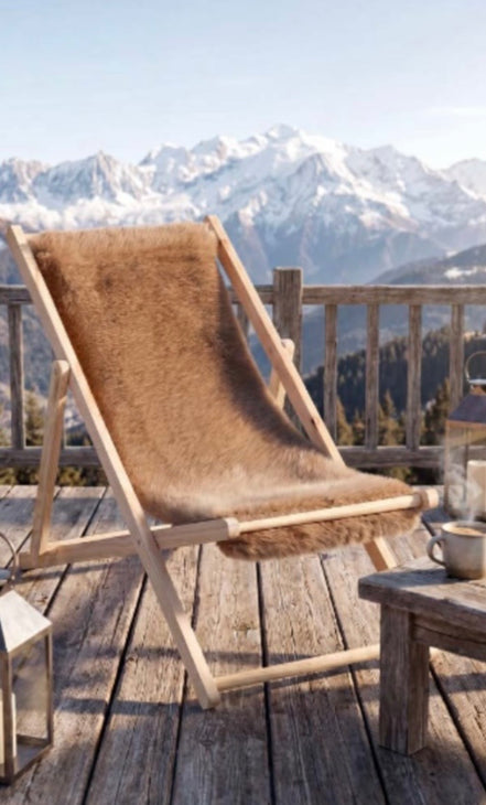 Holz Liegestuhl mit 4 verschiedenen Alpen Design