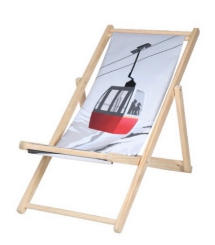 Holz Liegestuhl mit 4 verschiedenen Alpen Design