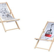 Holz Liegestuhl mit 4 verschiedenen Alpen Design