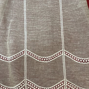 Kurzvorhang beige Leinenoptik