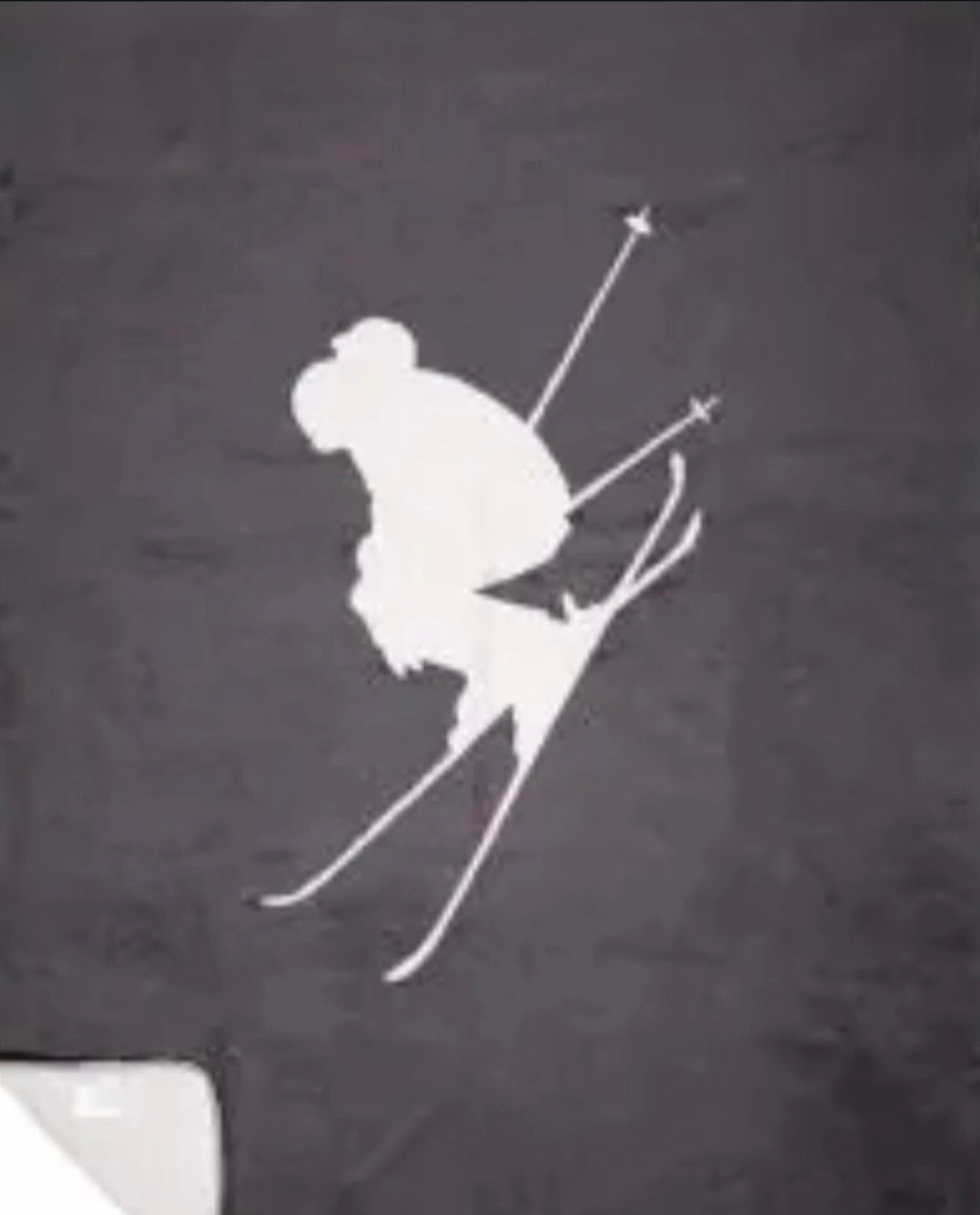 Kuscheldecke Skifahrer