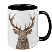Tasse mit Hirsch, Steinbock, Hirsch mit Blumenkranz