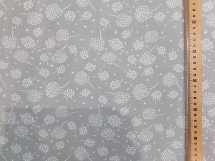 Jersey Pusteblumen grau-weiss
