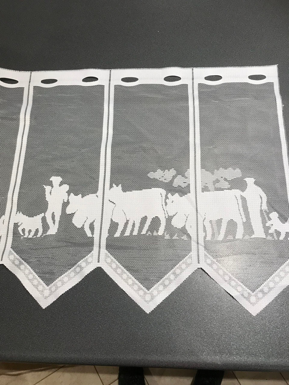 Kurzvorhang Alpaufzug Kuh 45cm