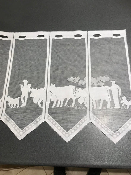 Kurzvorhang Alpaufzug Kuh 45cm