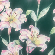 Baumwollstoff Lilien von Gütermann Serie Elegant Spirit