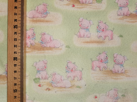 Herzige Schweinchen in Flanell Qualität