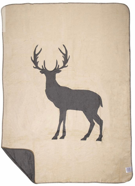 Kuscheldecke Hirsch in 2 Design