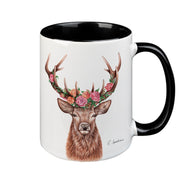 Tasse mit Hirsch, Steinbock, Hirsch mit Blumenkranz