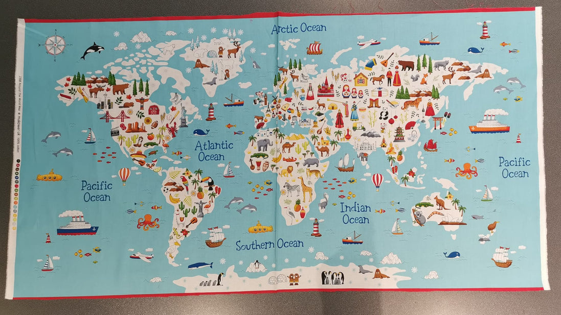 Weltbild mit Tieren für Kinder