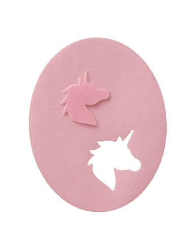 Patch Oval rosa Einhorn