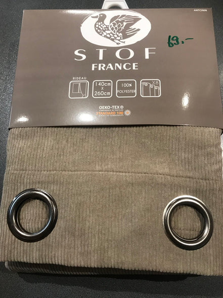 Fertigvorhang Cord - Warmes Leinenbraun