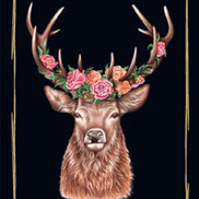 Magnet mit Hirsch, Steinbock, Murmeltier