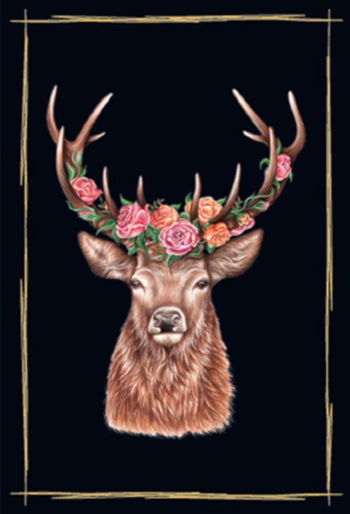 Magnet mit Hirsch, Steinbock, Murmeltier