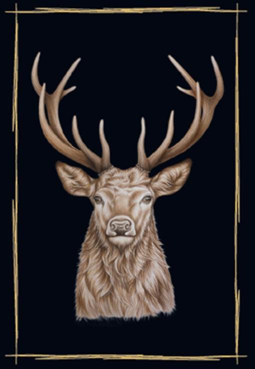 Magnet mit Hirsch, Steinbock, Murmeltier