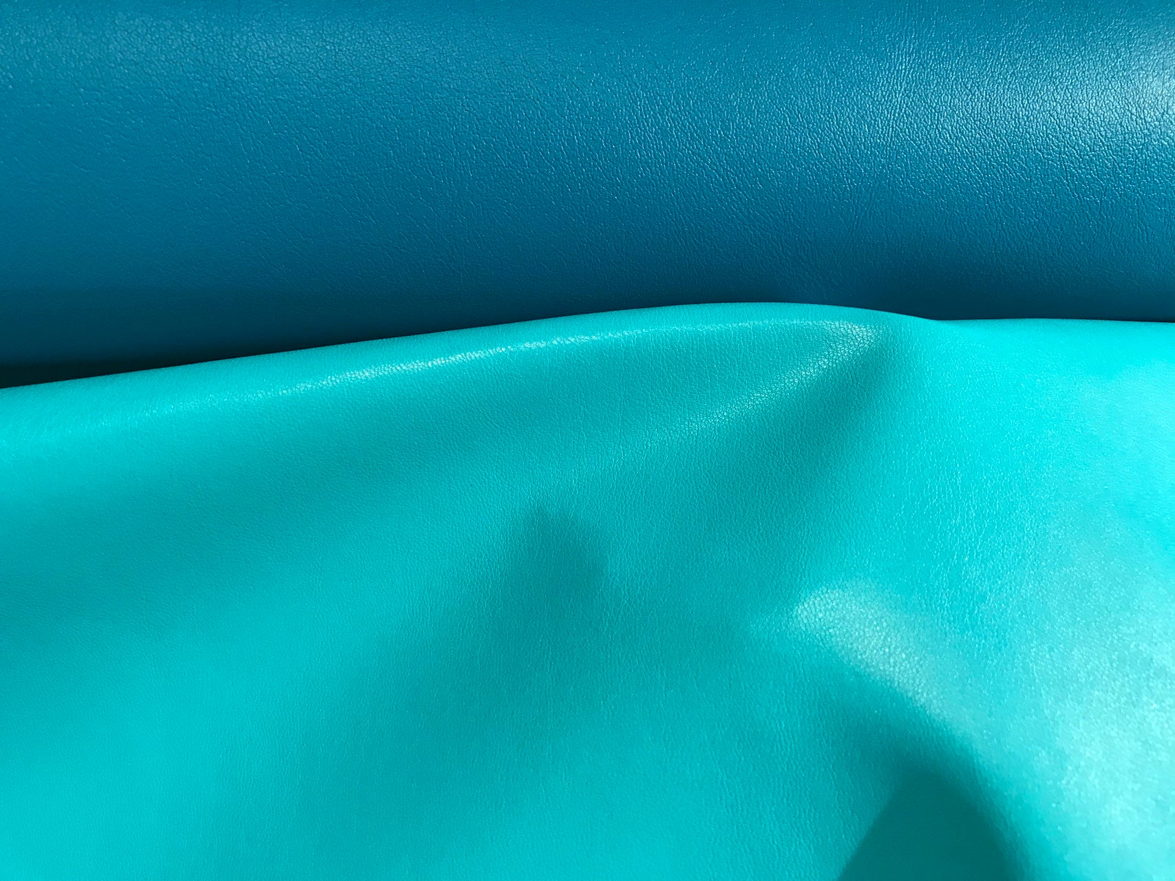 Kunstleder zweifarbig türkis/blau