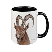 Tasse mit Hirsch, Steinbock, Hirsch mit Blumenkranz