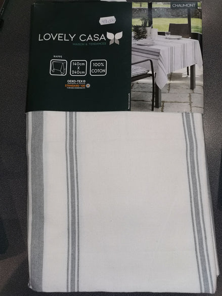 Tischtuch gestreift 100% Baumwolle