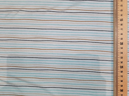 Jersey Streifen weiss, hellblau, grau